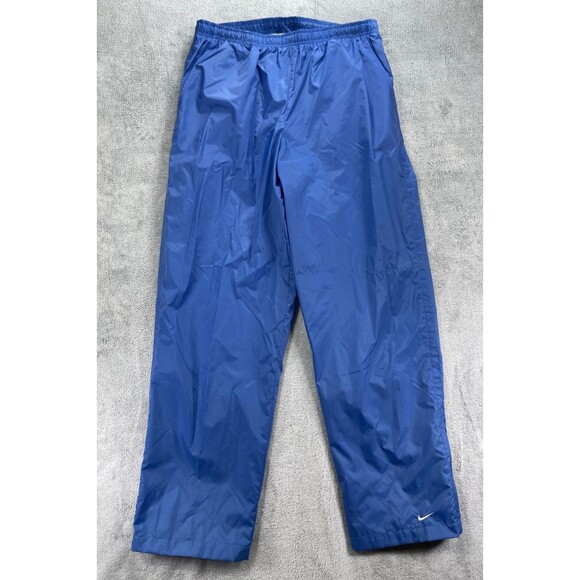 Vintage Nike Track Pants Mens 2XL Blue Windbreaker Waterproof Ankle Zip - Picture 1 of 16